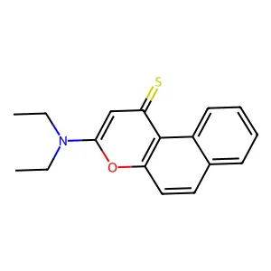 3-(Diethylamino)benzo[f]chromene-1-thione structure