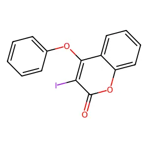 2H-1-Benzopyran-2-one, 3-iodo-4-phenoxy- structure