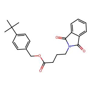 (4-tert-Butylphenyl)methyl 4-(1,3-dioxo-1,3-dihydro-2H-isoindol-2-yl)butanoate structure