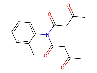 Butanamide, N-(1,3-dioxobutyl)-N-(2-methylphenyl)-3-oxo- structure