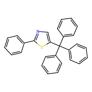 Thiazole, 2-phenyl-5-(triphenylmethyl)- structure