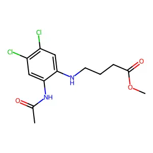 Butanoic acid, 4-[[2-(acetylamino)-4,5-dichlorophenyl]amino]-, methyl ester structure