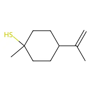 1-甲基-4-(1-甲基乙烯基)环己硫醇 structure
