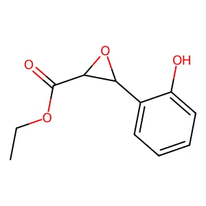 2-Oxiranecarboxylic acid, 3-(2-hydroxyphenyl)-, ethyl ester structure