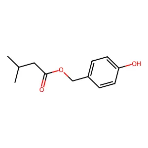 Butanoic acid, 3-methyl-, (4-hydroxyphenyl)methyl ester structure