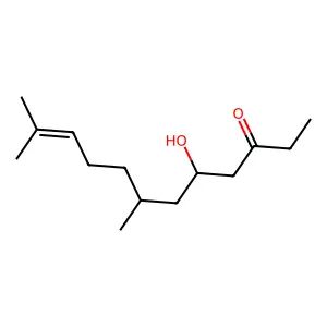 5-Hydroxy-7,11-dimethyldodec-10-en-3-one structure