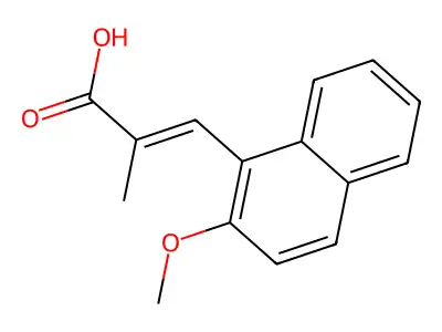 3-(2-Methoxynaphthalen-1-yl)-2-methylprop-2-enoic acid structure
