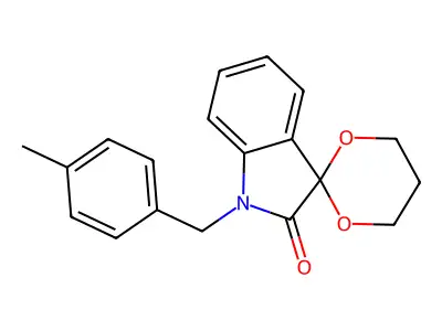 1'-(4-methylbenzyl)spiro[1,3-dioxane-2,3'-indol]-2'(1'H)-one structure
