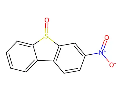 Dibenzothiophene, 3-nitro-, 5-oxide structure