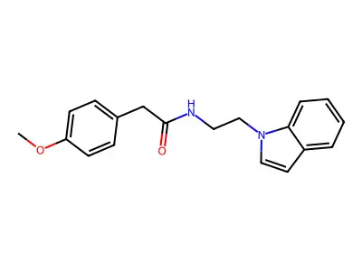 N-(2-indol-1-ylethyl)-2-(4-methoxyphenyl)acetamide structure