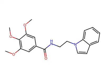 N-[2-(1H-indol-1-yl)ethyl]-3,4,5-trimethoxybenzamide structure