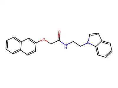 N-[2-(1H-indol-1-yl)ethyl]-2-(naphthalen-2-yloxy)acetamide structure