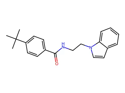 4-tert-butyl-N-[2-(1H-indol-1-yl)ethyl]benzamide structure