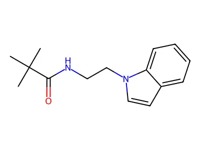 N-(2-(1H-indol-1-yl)ethyl)pivalamide structure