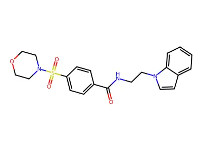 N-(2-(1H-indol-1-yl)ethyl)-4-(morpholinosulfonyl)benzamide structure