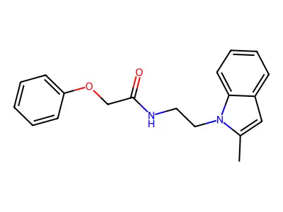 N-[2-(2-methylindol-1-yl)ethyl]-2-phenoxyacetamide structure