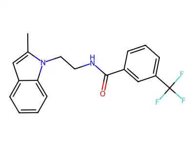 N-[2-(2-methyl-1H-indol-1-yl)ethyl]-3-(trifluoromethyl)benzamide structure