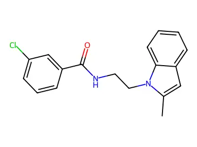 3-chloro-N-[2-(2-methylindol-1-yl)ethyl]benzamide structure