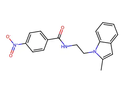 N-[2-(2-methyl-1H-indol-1-yl)ethyl]-4-nitrobenzamide structure