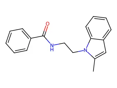 N-[2-(2-methyl-1-indolyl)ethyl]benzamide structure