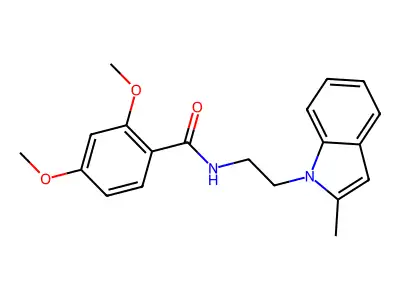 2,4-dimethoxy-N-[2-(2-methylindol-1-yl)ethyl]benzamide structure
