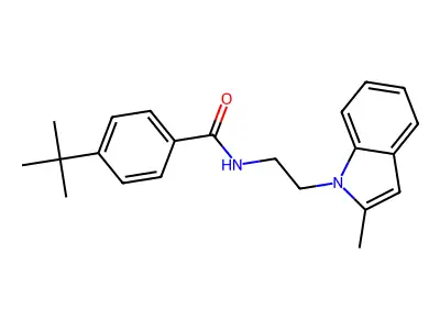 4-tert-butyl-N-[2-(2-methyl-1H-indol-1-yl)ethyl]benzamide structure