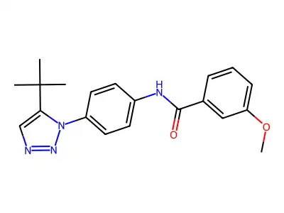 N-[4-(5-tert-butyltriazol-1-yl)phenyl]-3-methoxybenzamide structure