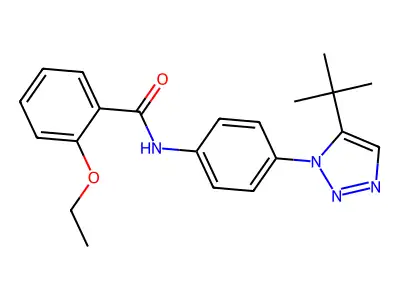N-[4-(5-tert-butyltriazol-1-yl)phenyl]-2-ethoxybenzamide structure