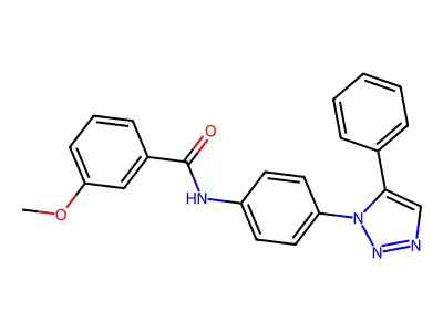 3-methoxy-N-[4-(5-phenyltriazol-1-yl)phenyl]benzamide structure