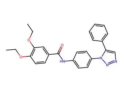 3,4-diethoxy-N-[4-(5-phenyltriazol-1-yl)phenyl]benzamide structure