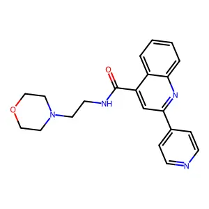 N-[2-(morpholin-4-yl)ethyl]-2-(pyridin-4-yl)quinoline-4-carboxamide structure