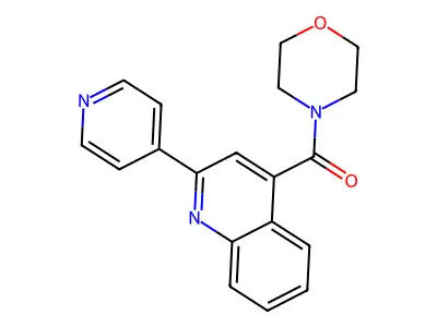 Morpholino[2-(4-pyridyl)-4-quinolyl]methanone structure
