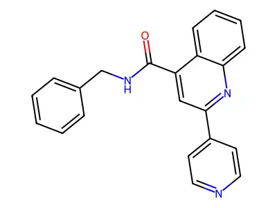 N-benzyl-2-pyridin-4-ylquinoline-4-carboxamide structure
