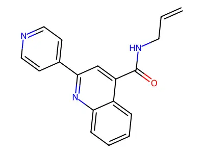 N-(prop-2-en-1-yl)-2-(pyridin-4-yl)quinoline-4-carboxamide structure