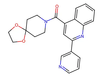 4-(1,4-Dioxa-8-azaspiro[4.5]dec-8-ylcarbonyl)-2-pyridin-3-ylquinoline structure