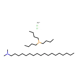 Platinum, dichloro(N,N-dimethyl-1-octadecanamine)(tributylphosphine)- structure