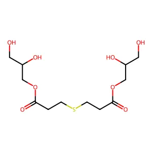 Propanoic acid, 3,3'-thiobis-, 1,1'-bis(2,3-dihydroxypropyl) ester structure
