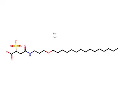 Disodium 4-oxo-4-((3-(pentadecyloxy)propyl)amino)-2(or 3)-sulphonatobutyrate structure