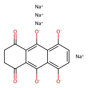 9,10-Anthracenedione, 2,3-dihydro-1,4,5,8-tetrahydroxy-, sodium salt (1:4) structure