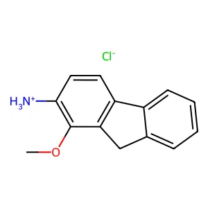 1-Methoxyfluoren-2-amine, hydrochloride structure