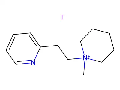 Piperidinium, 1-methyl-1-(2-(2-pyridyl)ethyl)-, iodide structure