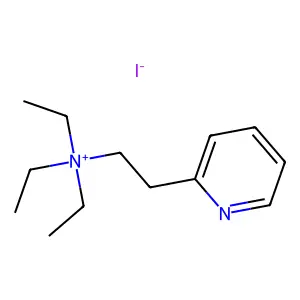 Ammonium, triethyl(2-(2-pyridyl)ethyl)-, iodide structure