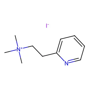 三甲基(2-(2-吡啶基)乙基)碘化铵 structure