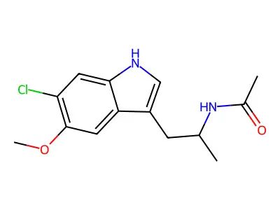 N-(2-(6-Chloro-5-methoxy-1H-indol-3-yl)-1-methylethyl)acetamide structure