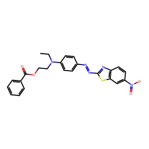 2-(Ethyl(4-((6-nitrobenzothiazol-2-yl)azo)phenyl)amino)ethyl benzoate structure