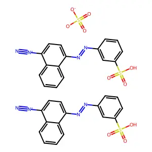 1-Naphthalenediazonium, 4-[2-(3-sulfophenyl)diazenyl]-, sulfate (2:1) structure
