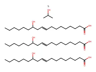 Titanium(4+) 12-hydroxyoctadec-9-enoate propan-2-olate (1/3/1) structure