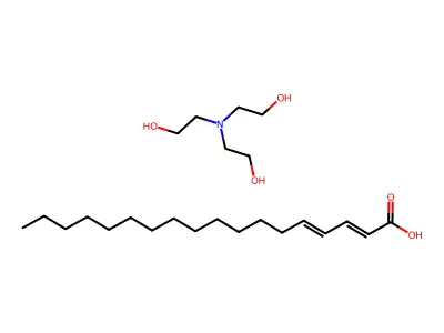 2-[Bis(2-hydroxyethyl)amino]ethanol;octadeca-2,4-dienoic acid structure