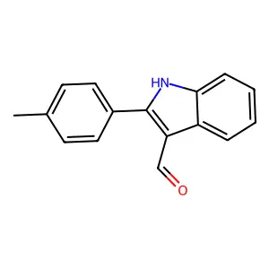 2-(4-methylphenyl)-1H-indole-3-carbaldehyde structure