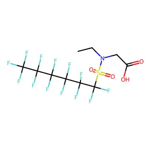 Glycine, N-ethyl-N-((1,1,2,2,3,3,4,4,5,5,6,6,6-tridecafluorohexyl)sulfonyl)- structure